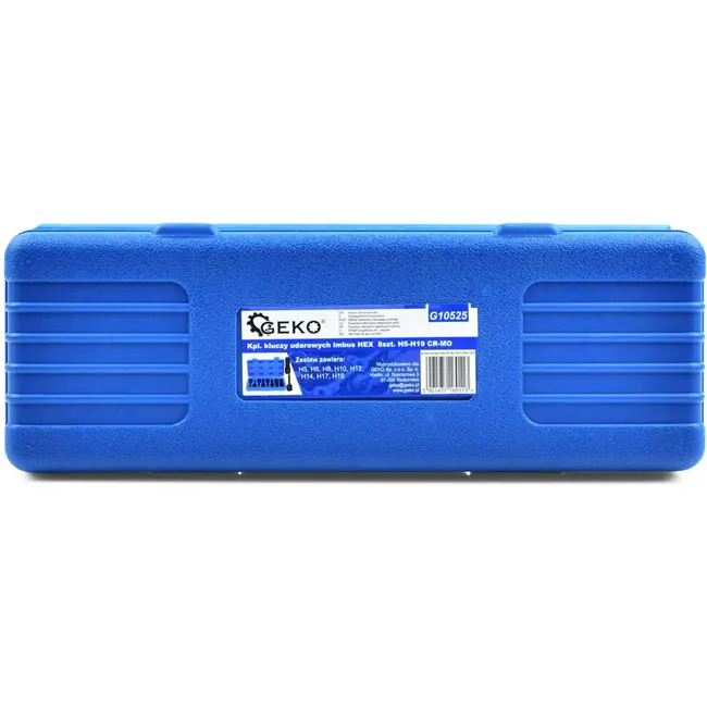 GEKO 8-delige HEX dopsleutelset - Cr-Mo staal - Voor zware belasting - H5-H19