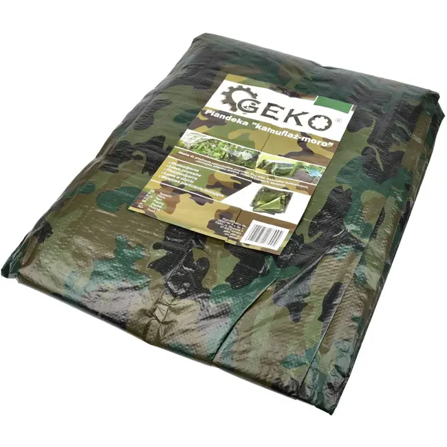 GEKO Camouflage zeil - waterdicht - 1,83x3 m - 100 g/m² - versterkte randen