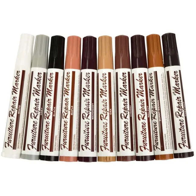 GEKO Meerdelige meubelreparatieset - 21-delig - Diverse kleuren - Inclusief markers en waskrijtjes