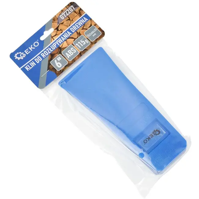 GEKO Houtkloofwig - Duurzaam ABS - 152mm - Blauw - Lichtgewicht 115g