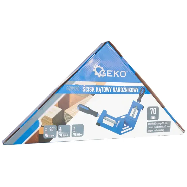 GEKO Hoekspanklem - 90° - Aluminium - 70 mm - Voor Houtbewerking