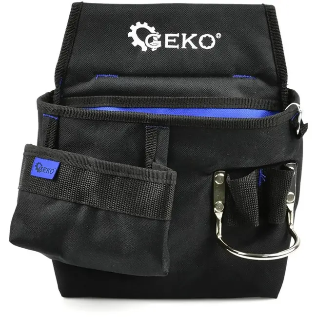 GEKO Tool pouch - 5 vakken - Slijtvast plastic - Met hamerhouder