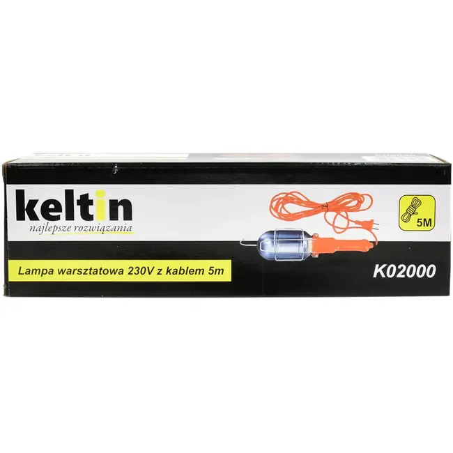 Keltin Workshop lamp - 5m kabel - Metalen kap - E27 fitting - 230V - Inclusief haak