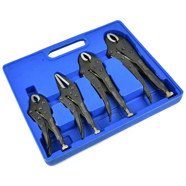 GEKO Impact morse tangen set - 4 stuks - ergonomische handgreep - C45 koolstofstaal - 125-250mm