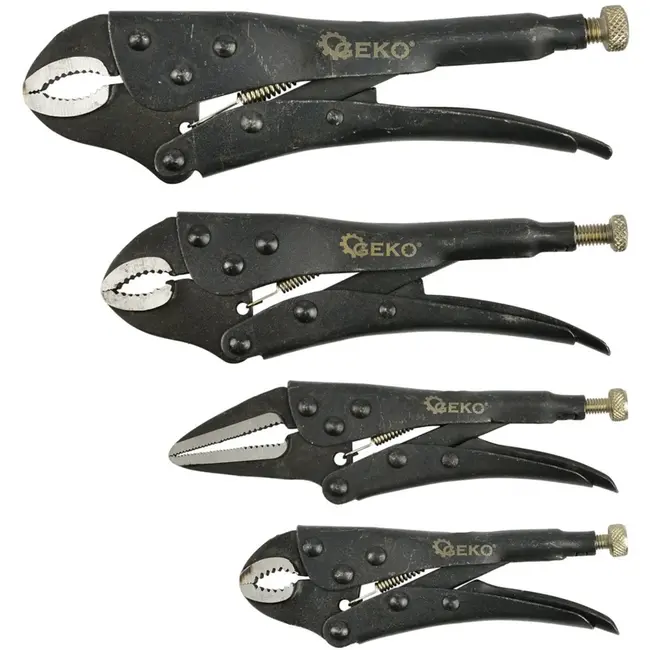 GEKO Impact morse tangen set - 4 stuks - ergonomische handgreep - C45 koolstofstaal - 125-250mm