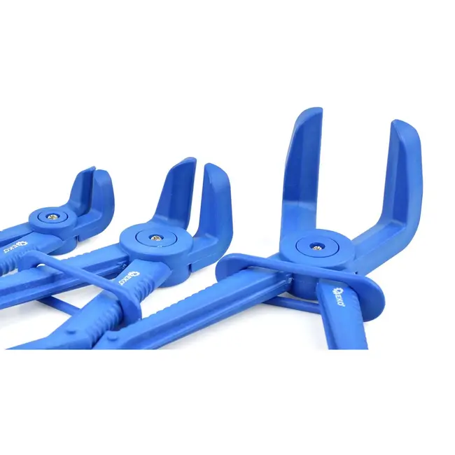 GEKO Gebogen slangklemmen set - kunststof - voor slangen tot 63,5 mm - 3 maten