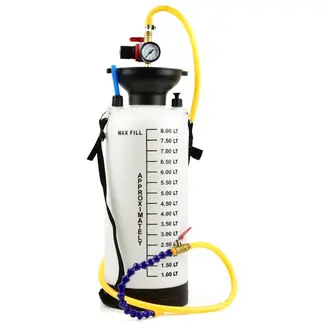 GEKO Pneumatische oliedispenser - 8 liter - Flexibele slang - Drukmeter - Voor moeilijk bereikbare plekken