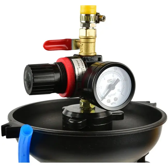 GEKO Pneumatische oliedispenser - 8 liter - Flexibele slang - Drukmeter - Voor moeilijk bereikbare plekken