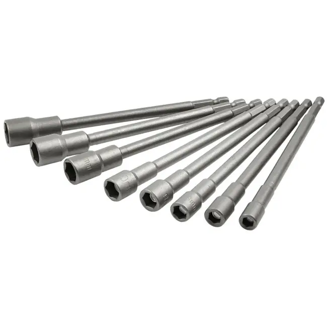 GEKO Magnetische dopsleutelset - 8-delig - 6-13mm - 150mm lengte - CrV staal