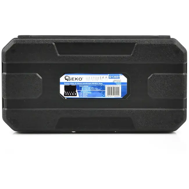 GEKO Spline dopsleutelset - 10-delig - CrV staal - M4-M18 - Inclusief kunststof koffer