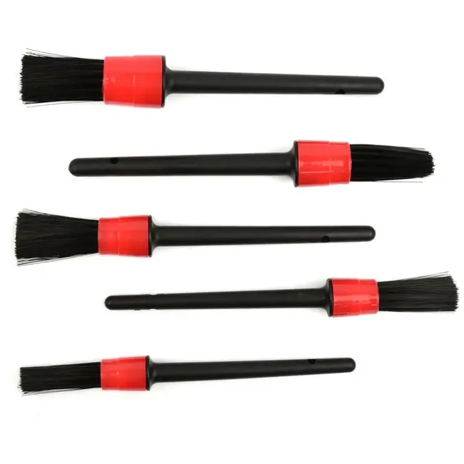 GEKO Detailing borstelset - Zachte synthetische haren - 20-40mm - 5 stuks - Voor moeilijk bereikbare plekken