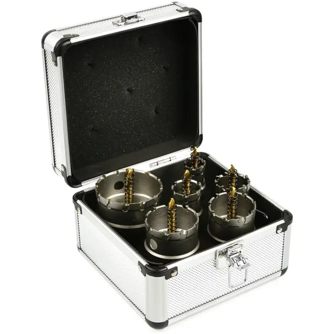 GEKO Metaal gatenzagen set - titanium boor - 6 stuks - 22-65 mm - duurzaam en nauwkeurig