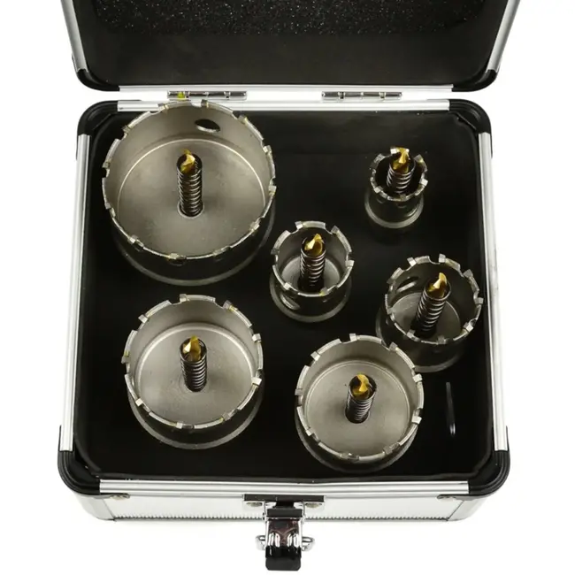 GEKO Metaal gatenzagen set - titanium boor - 6 stuks - 22-65 mm - duurzaam en nauwkeurig