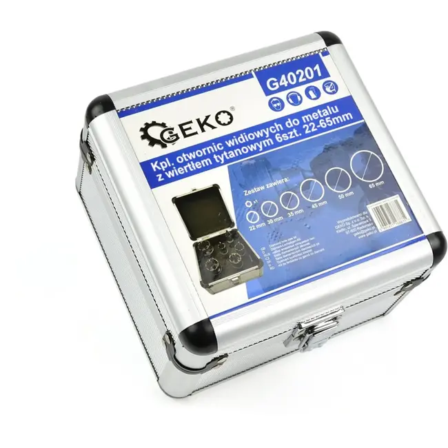 GEKO Metaal gatenzagen set - titanium boor - 6 stuks - 22-65 mm - duurzaam en nauwkeurig
