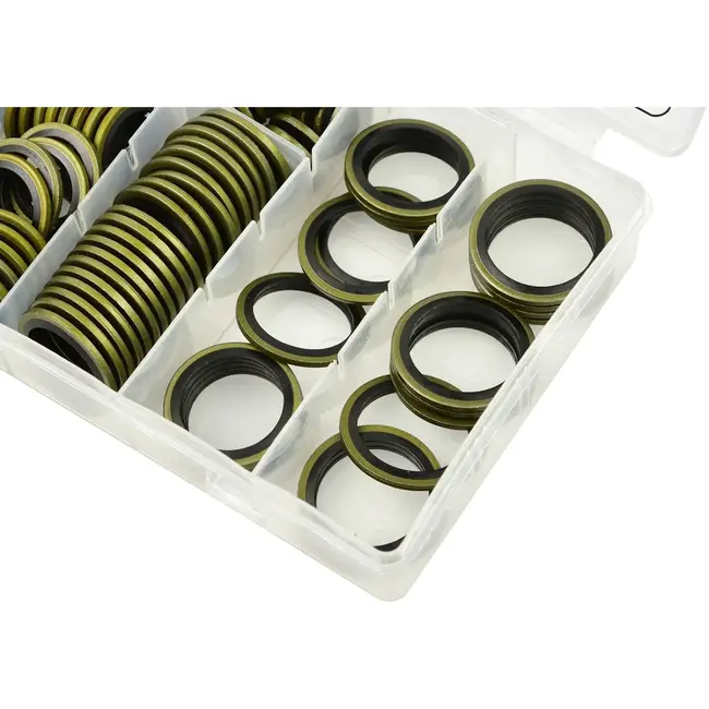 GEKO Set van 150 zelfcentrerende metaal-rubber ringen - M6 tot M24 - Optimale afdichting