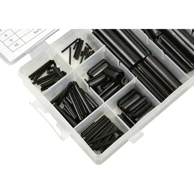 GEKO Set van 315 veerstiften - diverse maten - staal - met sorteerdoos
