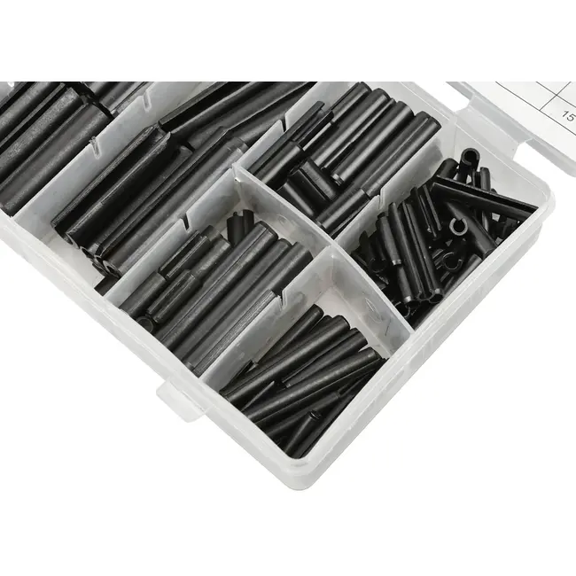 GEKO Set van 315 veerstiften - diverse maten - staal - met sorteerdoos