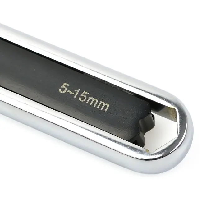 GEKO Dubbelzijdige universele sleutel - CrV staal - Verstelbaar 5-27 mm - 237 mm lang