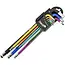 Tvardy 9-delige lange inbussleutelset - S2 staal - Multicolor - 1,5-10 mm