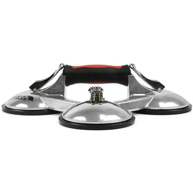 Tvardy Aluminium zuignap - 3 stuks - 125 mm - 190 kg draagkracht - Antislip handgreep