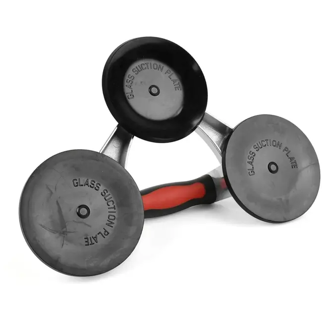 Tvardy Aluminium zuignap - 3 stuks - 125 mm - 190 kg draagkracht - Antislip handgreep