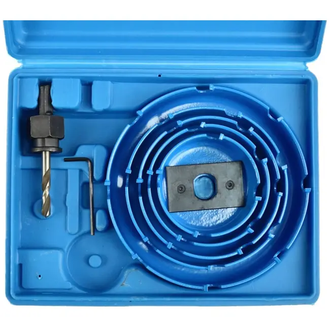 GEKO Set van 5 widia gatenzagen voor hout - 64-127 mm - Herbruikbaar en duurzaam