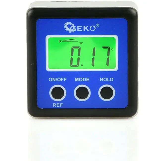 GEKO Digitale hoekmeter - nauwkeurig - magnetische basis - groot display