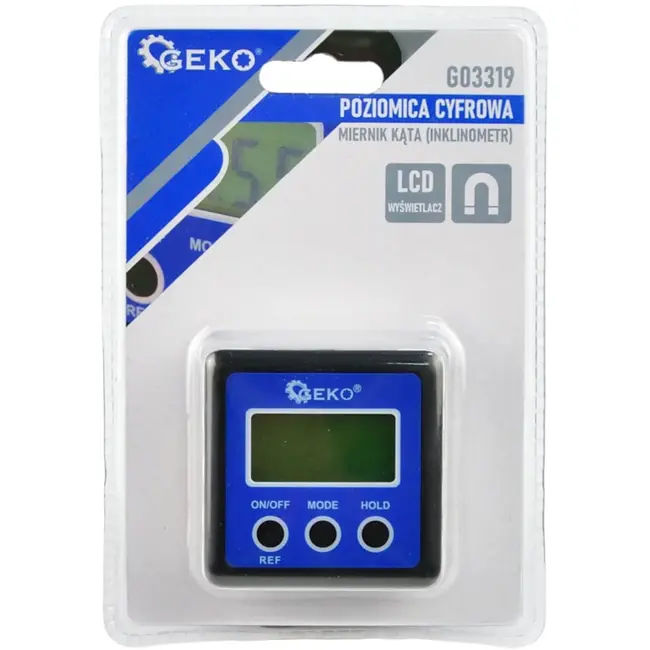 GEKO Digitale hoekmeter - nauwkeurig - magnetische basis - groot display