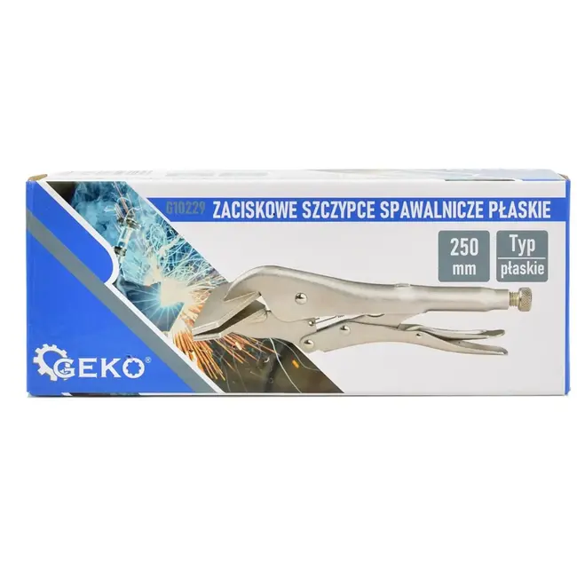 GEKO Klemspantang - Platte Bek - 250mm - Ergonomisch - CrV Staal