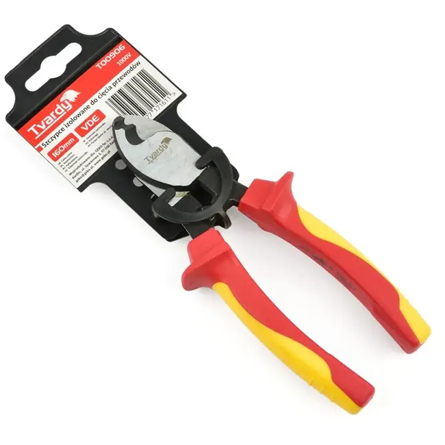 Tvardy Elektrische kabelschaar - 160 mm - VDE-geïsoleerd - Ergonomisch ontwerp