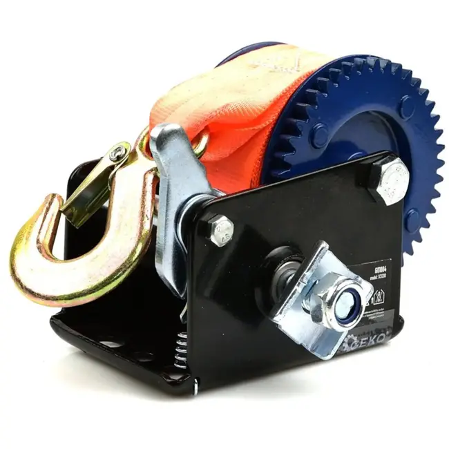 GEKO Handlier - 5m Band - 363 kg Draagkracht - Veiligheidshaak - Duurzaam Ijzer