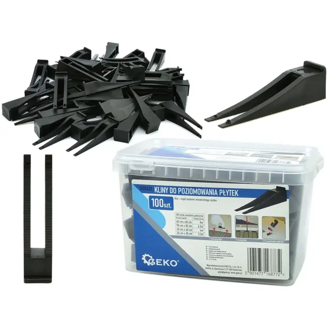 GEKO Tegel nivelleersysteem - Wedges en clips - Efficiënt en nauwkeurig - 100 stuks