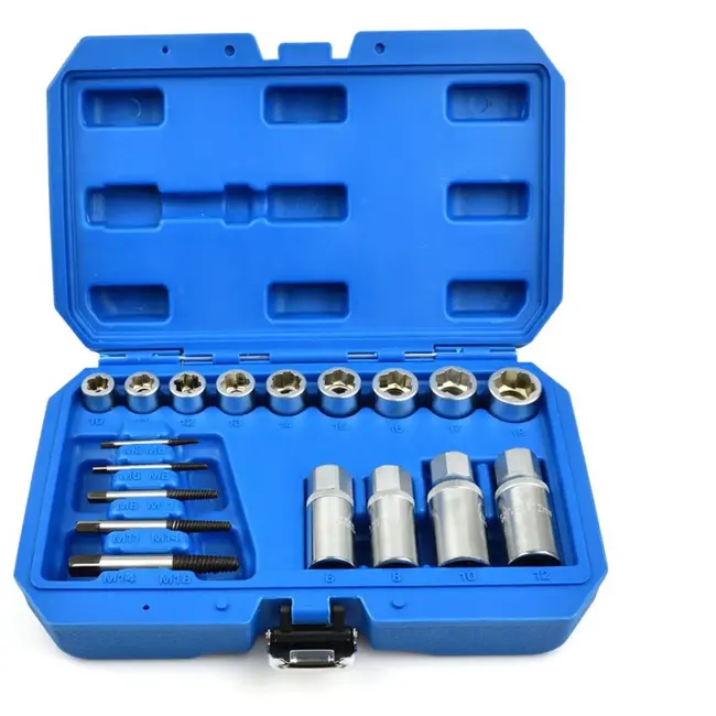 GEKO Set van 18 stuks - Schroef- en boutverwijderaars - CrV staal - Inclusief handige opbergkoffer