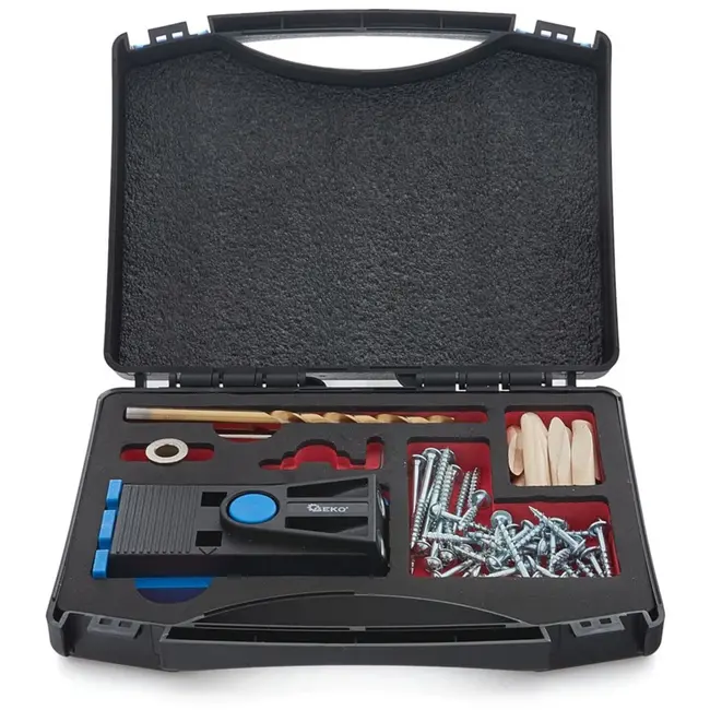 GEKO Onzichtbare houtverbinding set - Precisie - Compleet - 9,5 mm boor - Inclusief schroeven en afdekpennen
