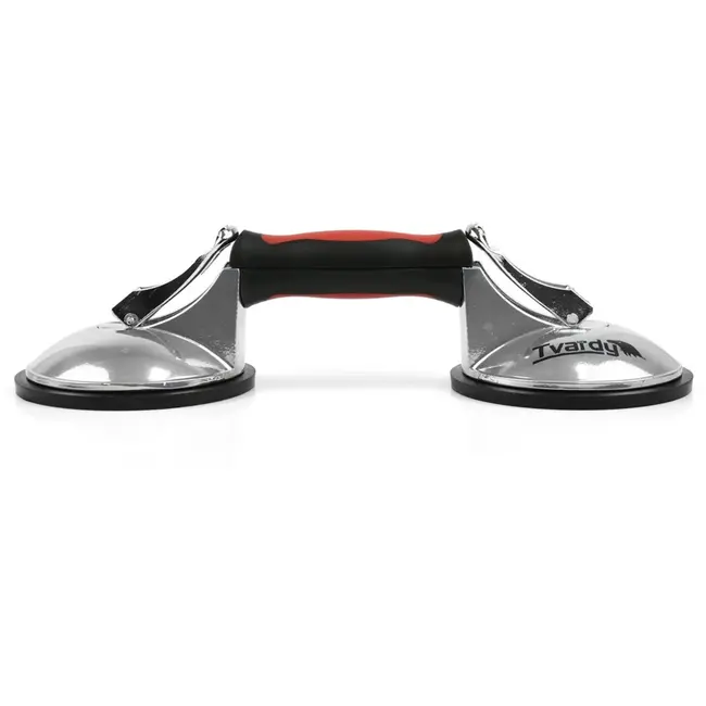Tvardy Dubbele aluminium zuignap - 125 mm - 120 kg draagkracht - antislip handgreep
