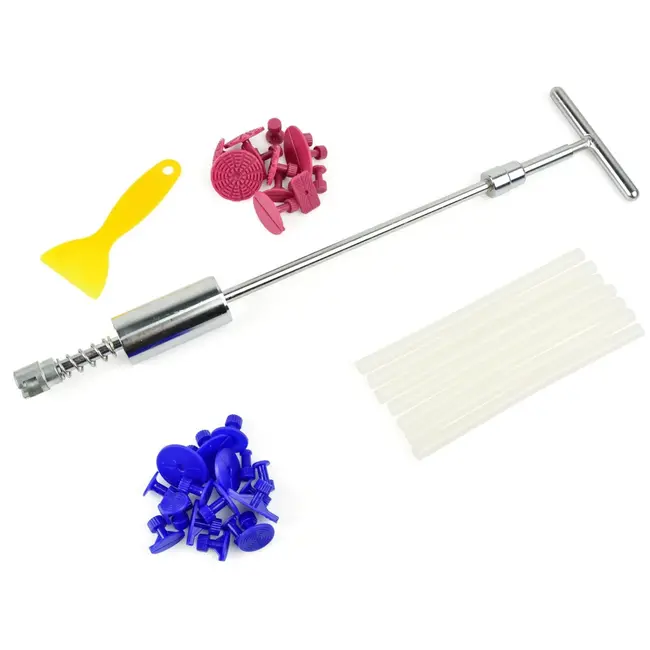 GEKO Interia hamer - schokdempend - 28 adapters - inclusief lijmsticks - veilig voor lak