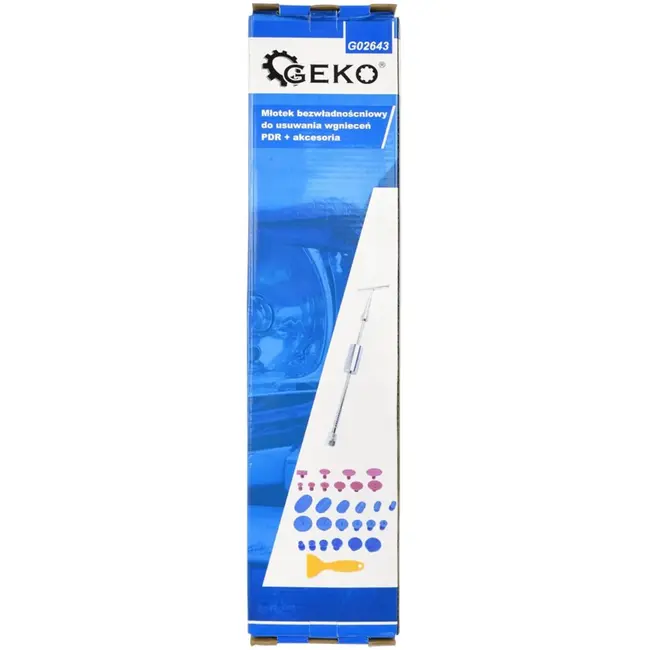 GEKO Interia hamer - schokdempend - 28 adapters - inclusief lijmsticks - veilig voor lak