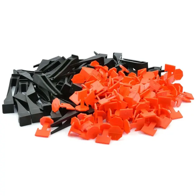 GEKO Tegel nivelleersysteem - 50 wiggen + 125 clips - 1,5 mm - Efficiëntie en precisie