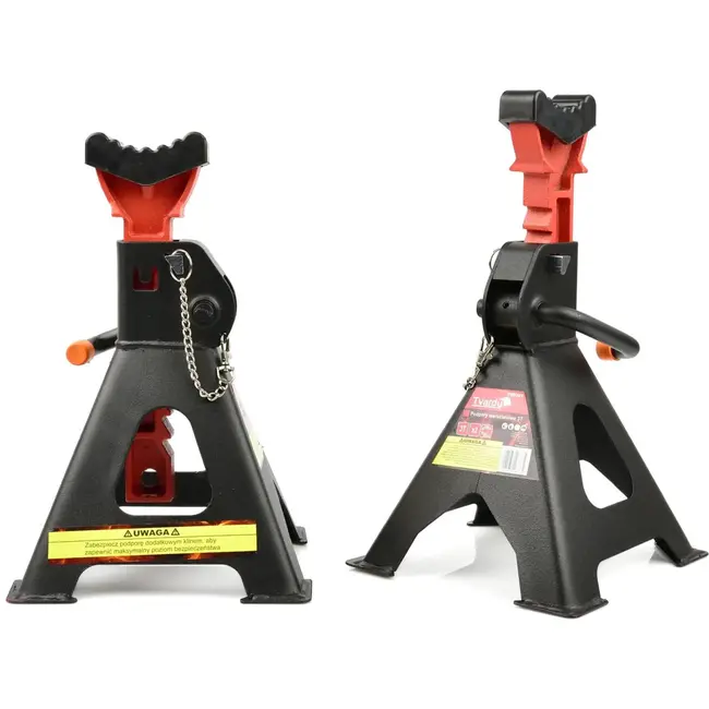 Tvardy Stevige assteunen met ratelmechanisme - 3 ton - 2 stuks - verstelbaar 280-415 mm