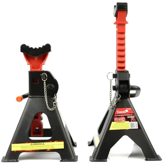 Tvardy Stevige assteunen met ratelmechanisme - 3 ton - 2 stuks - verstelbaar 280-415 mm