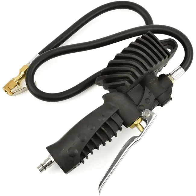 Tvardy Professionele bandenpomp - 12 bar - 95 cm slang - Schokbestendige manometer