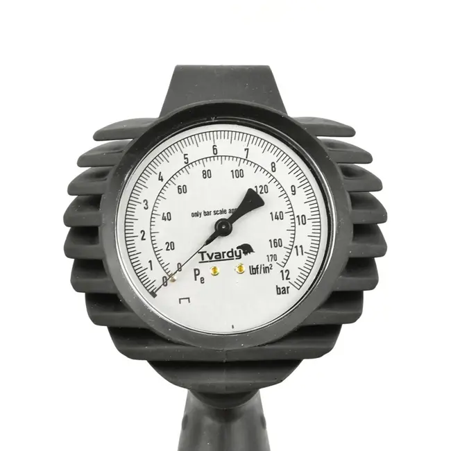 Tvardy Professionele bandenpomp - 12 bar - 95 cm slang - Schokbestendige manometer