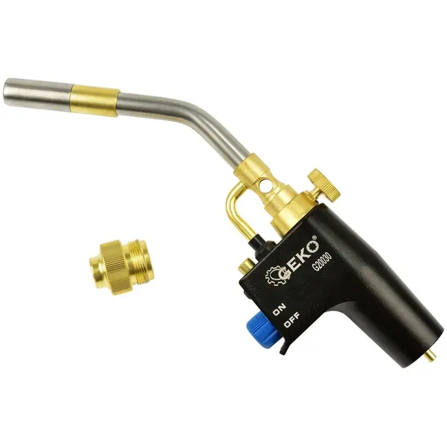 GEKO Gasbrander met turbo-nozzle en piezo-ontsteking - 2800 °C - Inclusief adapter