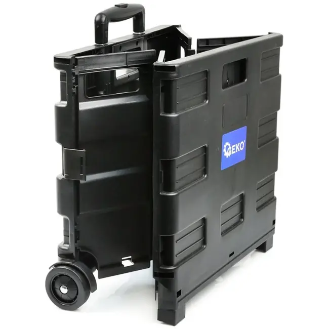 GEKO Opvouwbare transporttrolley - telescopische handgreep - 35 kg - compact ontwerp