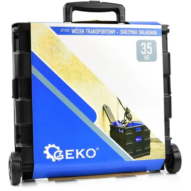 GEKO Opvouwbare transporttrolley - telescopische handgreep - 35 kg - compact ontwerp