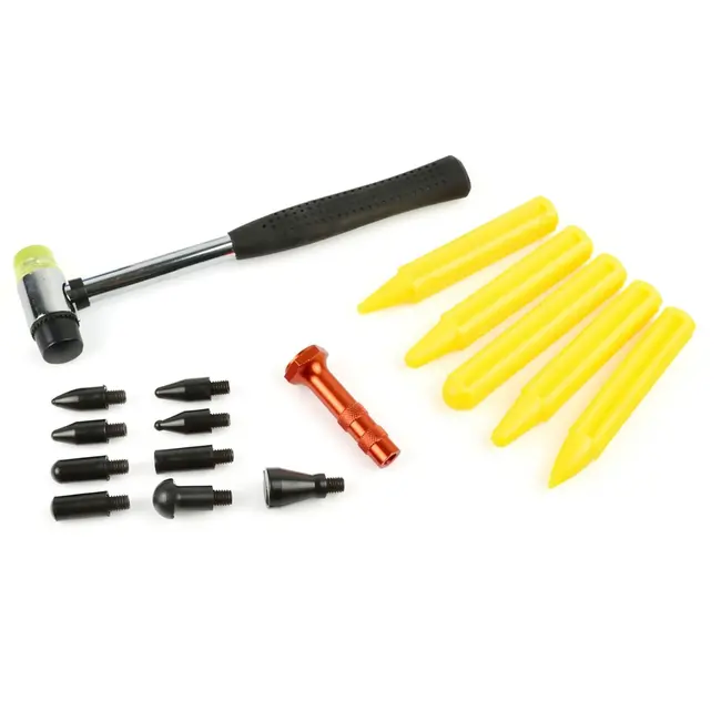 GEKO PDR gereedschapset - deukverwijdering - krasvrij - 5 nylon hamers - 9 verwisselbare tips
