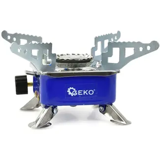 GEKO Mini campingkooktoestel - lichtgewicht - roestvrij staal - piezo-ontsteking - draagbaar - incl. etui