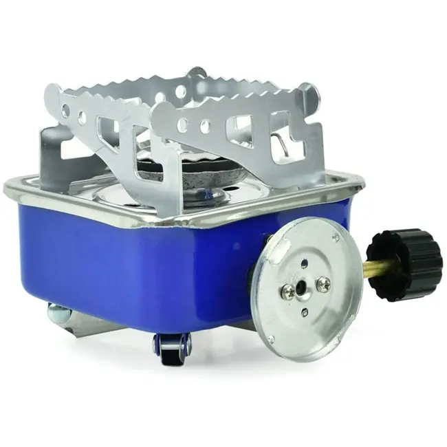 GEKO Mini campingkooktoestel - lichtgewicht - roestvrij staal - piezo-ontsteking - draagbaar - incl. etui