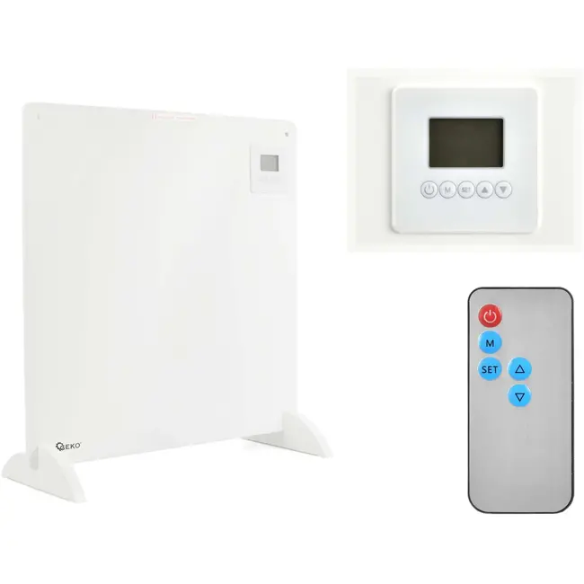 GEKO Infrarood Paneelverwarming - 425W - Slim Design - Met Afstandsbediening - Wandmontage of Vrijstaand