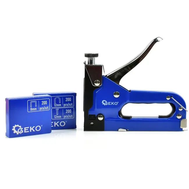 GEKO 3-in-1 nietmachine set - veelzijdig - 600 stuks - verstelbare spanning